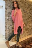 Paloma Oversized Grunge Knit Indian Rose
